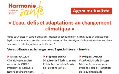 🌊 Participation de l’EPTB Vienne à un séminaire sur l’eau organisé par Harmonie Mutuelle le 22 avril 2024