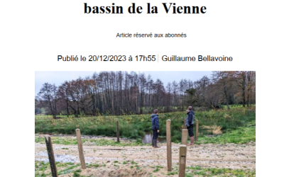 Article du Populaire du Centre concernant la vidéo sur l’impact des plans d’eau publié par l’EPTB Vienne