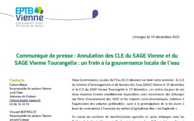 Annulation des CLE du SAGE Vienne et du SAGE Vienne Tourangelle