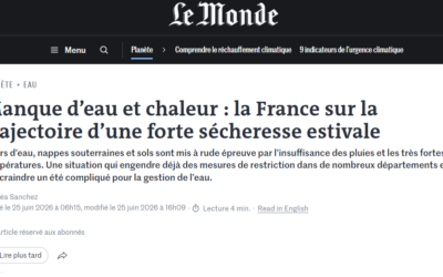 Sécheresse estivale et ressource en eau
